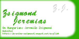 zsigmond jeremias business card