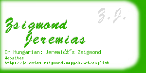 zsigmond jeremias business card